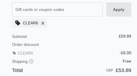 Screenshot of the Soufeel discount code working