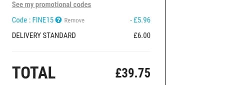 Screenshot of the Vinatis discount code working