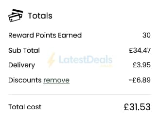 Screenshot of the The Green Woman discount code working