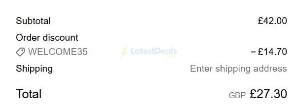 Screenshot of the Biomel discount code working