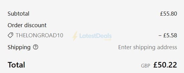 Screenshot of the O'Donnell Moonshine discount code working