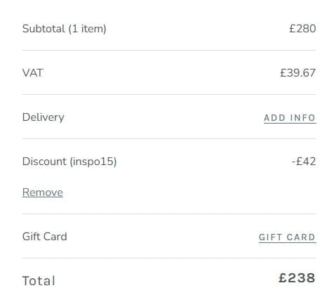 Screenshot of the Garden Trading discount code working