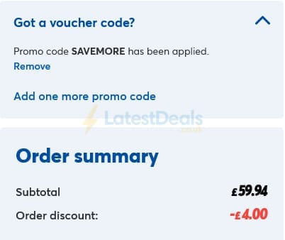 Screenshot of the cardfactory discount code working