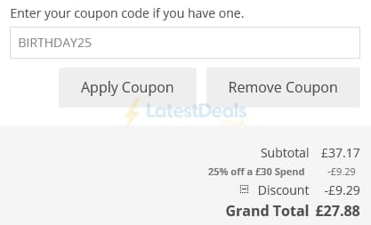 Screenshot of the The Knitting Network discount code working