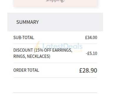 Screenshot of the Annie Haak Designs discount code working