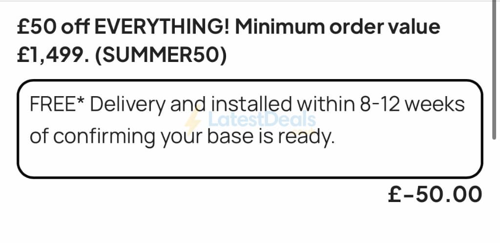 Screenshot of the Greenhouse Stores discount code working