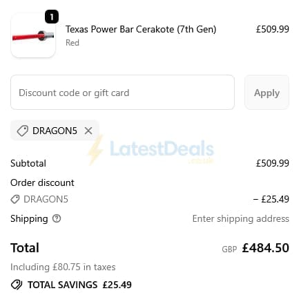 Screenshot of the Strength Shop discount code working