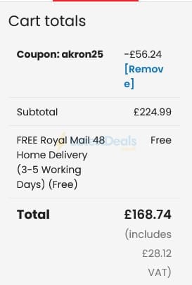 Screenshot of the ProSwimwear discount code working