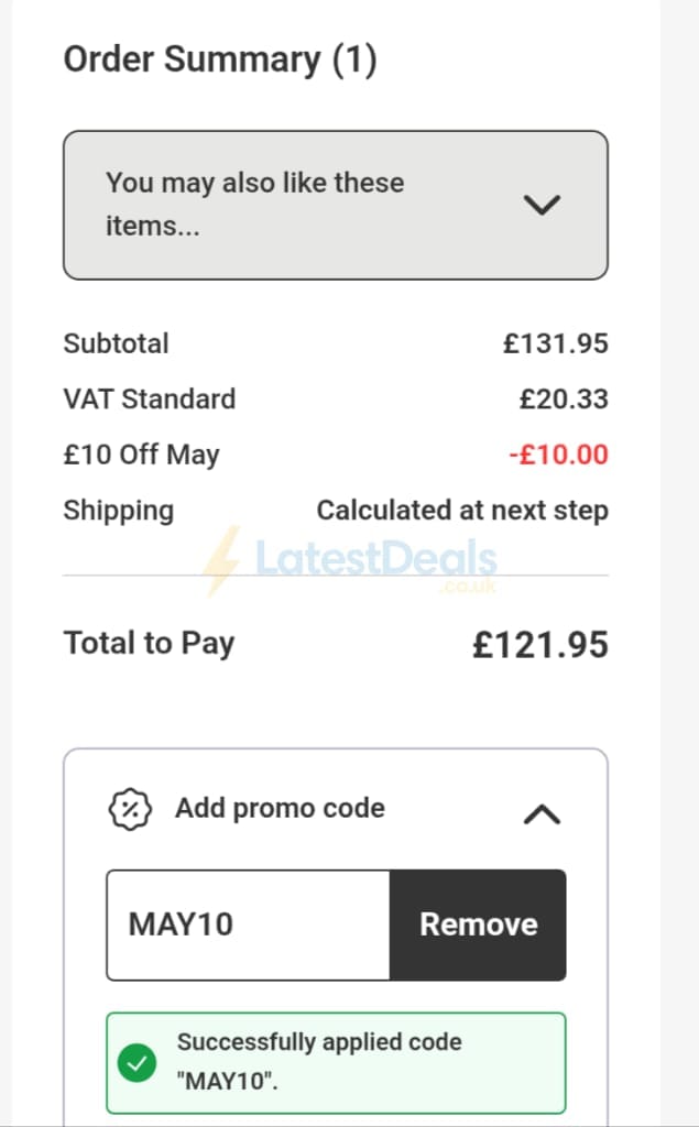 Screenshot of the Skatehut discount code working