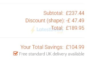 Screenshot of the Solar Centre discount code working