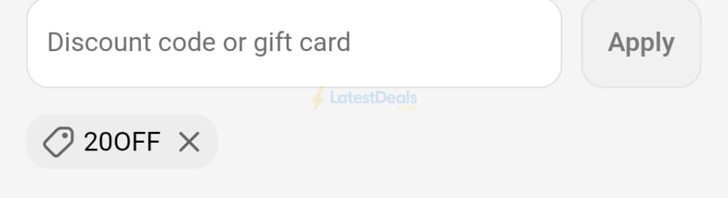 Screenshot of the H&O Direct discount code working