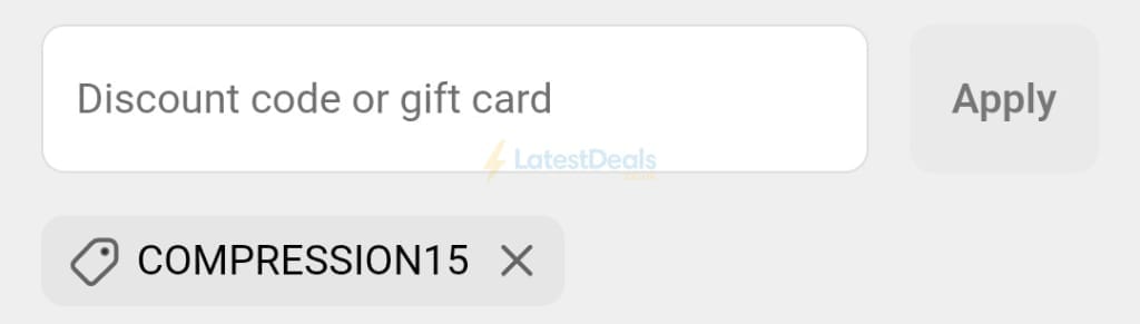 Screenshot of the TLC Sport discount code working