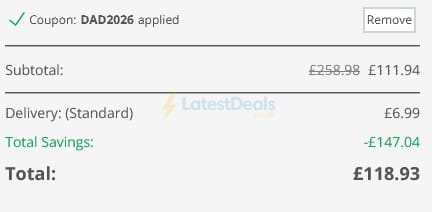Screenshot of the Printerpix discount code working