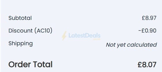 Screenshot of the Vapoholic discount code working