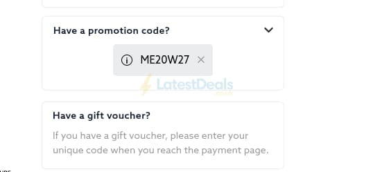 Screenshot of the Joseph Turner discount code working
