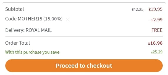 Screenshot of the Stikets discount code working