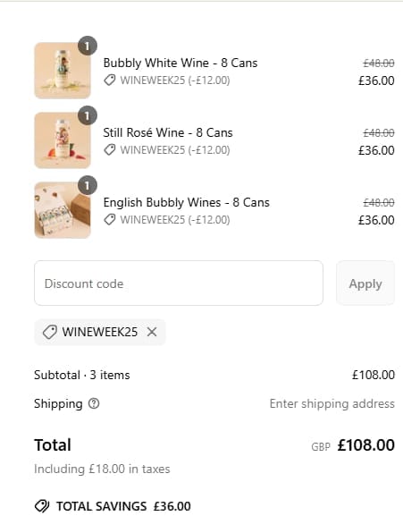 Screenshot of the The Uncommon discount code working