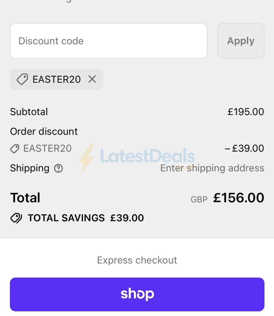 Screenshot of the Honor Gold discount code working