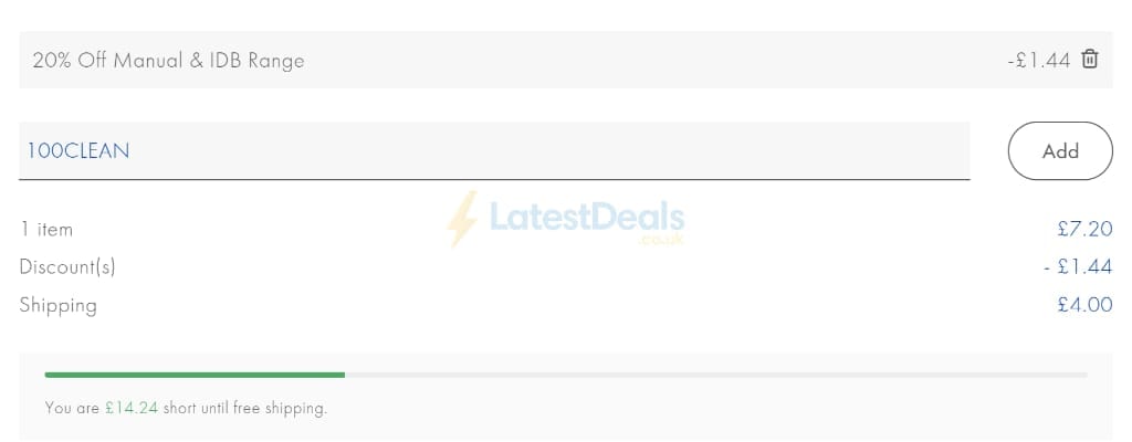 Screenshot of the CURAPROX discount code working