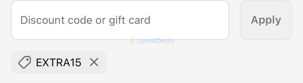 Screenshot of the Vahdam Teas discount code working