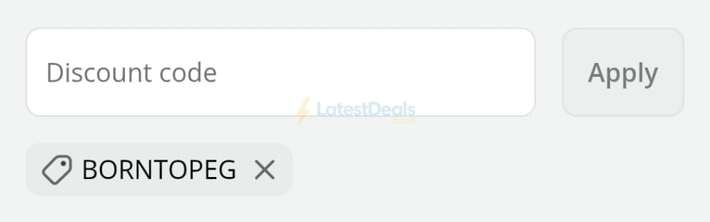 Screenshot of the Tantaly discount code working