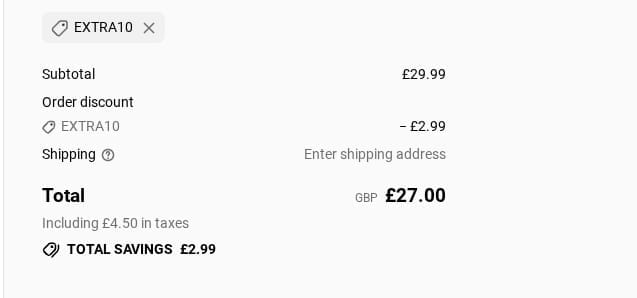 Screenshot of the LAGENLOOK CLOTHING UK discount code working