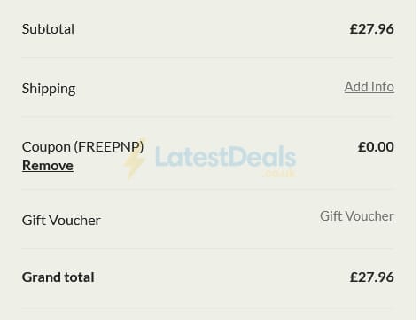 Screenshot of the J Parkers discount code working