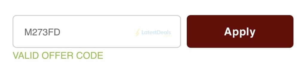 Screenshot of the Jolliman discount code working