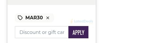 Screenshot of the Planty discount code working
