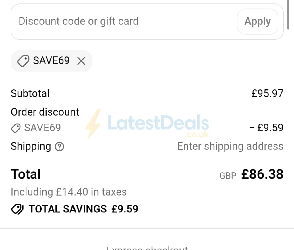 Screenshot of the Jungle Culture discount code working