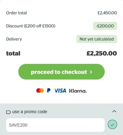Screenshot of the Silentnight discount code working