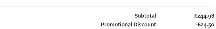 Screenshot of the RHS Plants discount code working