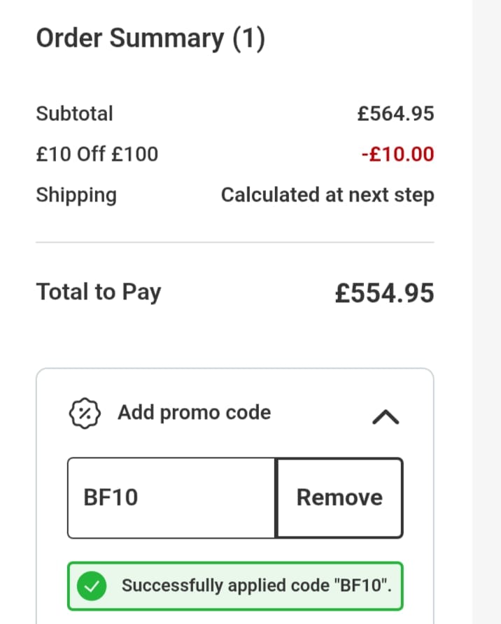 Screenshot of the Skatehut discount code working
