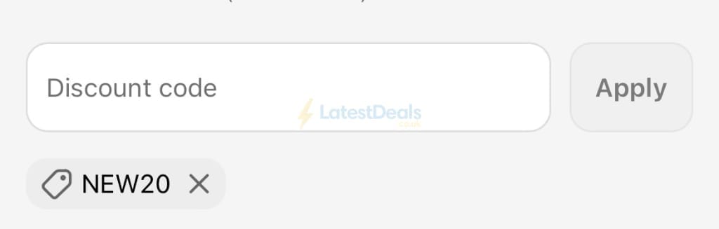 Screenshot of the TJC discount code working