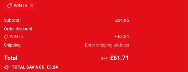 Screenshot of the Ripped Knees discount code working