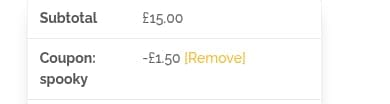 Screenshot of the Sugar Ray's discount code working