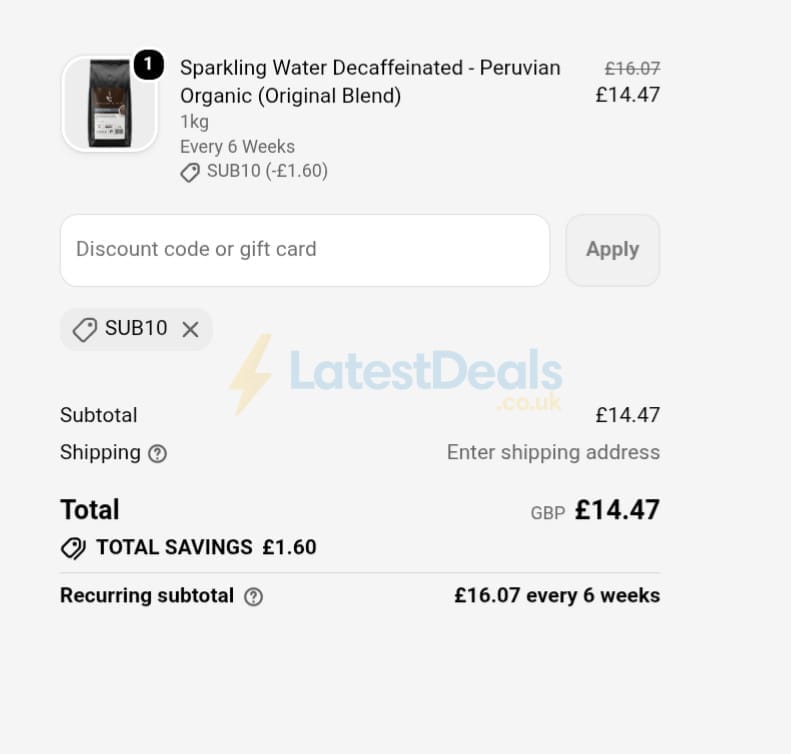 Screenshot of the Spiller & Tait discount code working