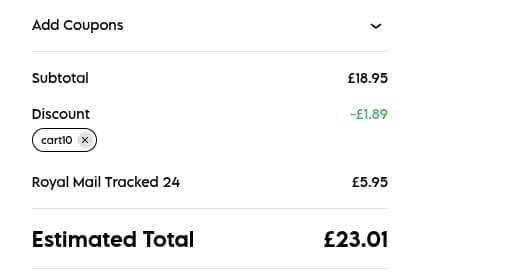Screenshot of the Ooh & Aah Cookies discount code working