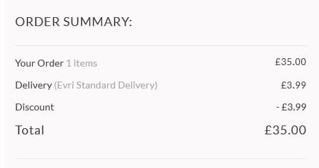 Screenshot of the Apricot discount code working