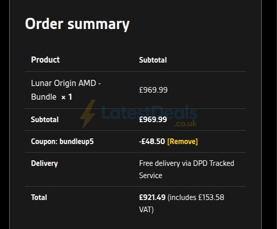 Screenshot of the Stormforce Gaming discount code working