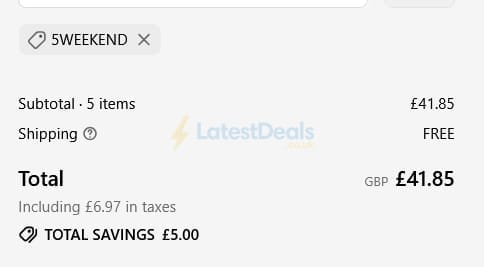 Screenshot of the Spoilt Rotten Beads discount code working