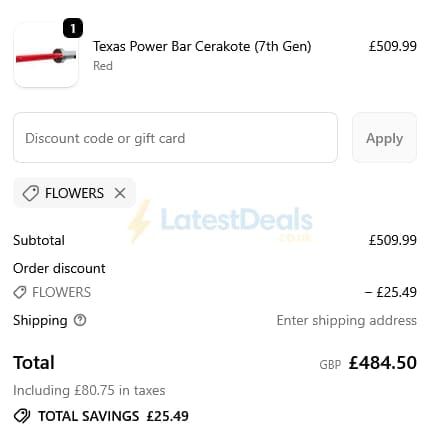 Screenshot of the Strength Shop discount code working
