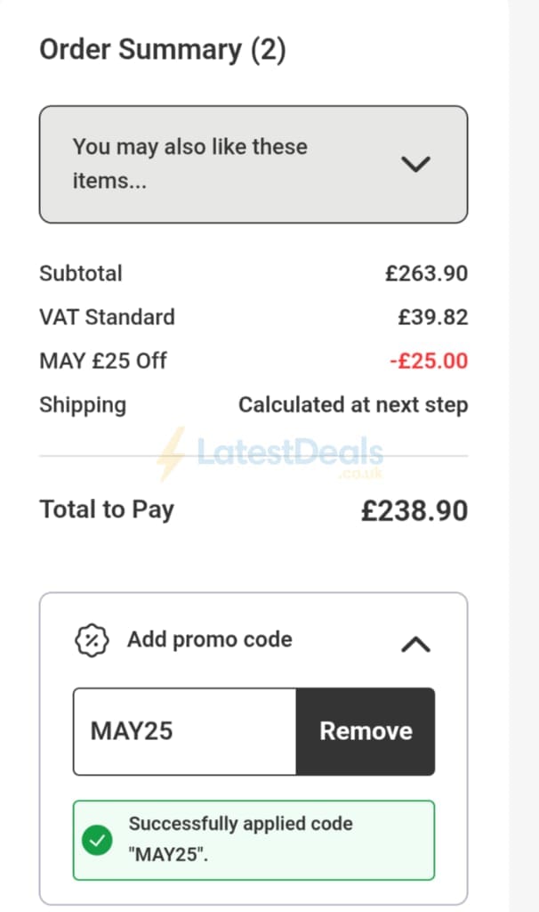 Screenshot of the Skatehut discount code working