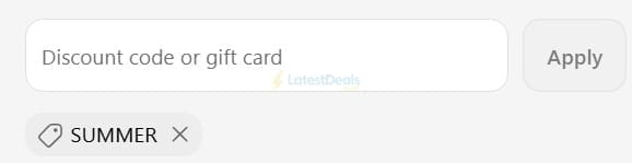 Screenshot of the MoonBrew discount code working