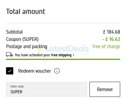 Screenshot of the Parfumdreams discount code working