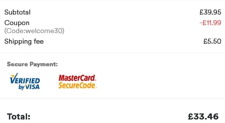Screenshot of the Halara discount code working