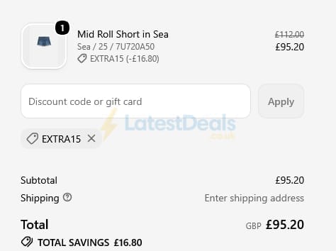 Screenshot of the 7 For All Mankind discount code working