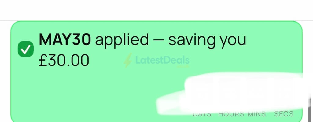Screenshot of the Greenhouse Stores discount code working
