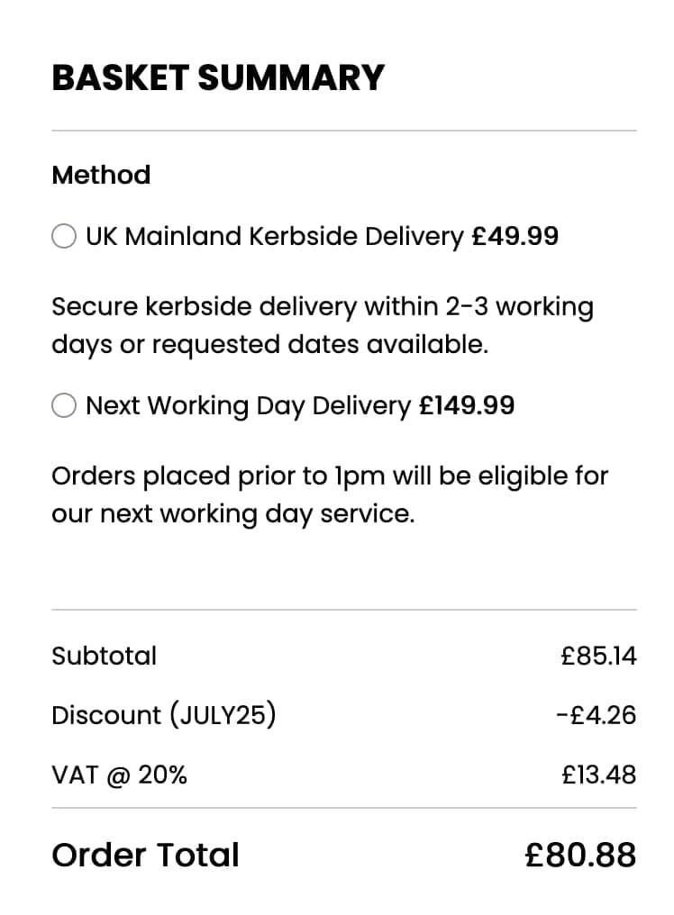 Screenshot of the Lumber King Flooring discount code working