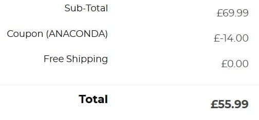 Screenshot of the K&F Concept discount code working
